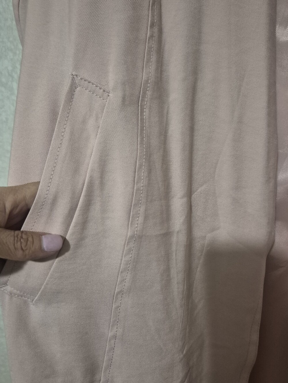 NWT Banana Republic Pale Pink Trench Coat..SIZE:L - Picture 6 of 14